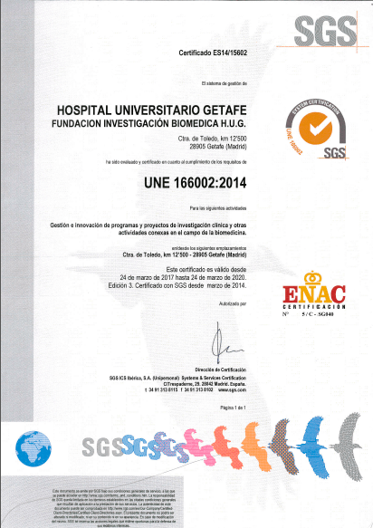 Certificado UNE 166002:2014
